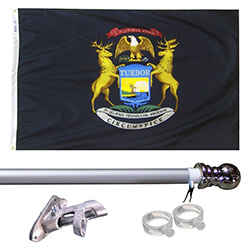 Michigan Tangle Free Flagpole Set, FBPP0000013421