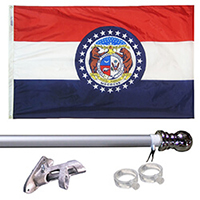 Missouri Tangle Free Flagpole Set