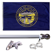 Nebraska Tangle Free Flagpole Set