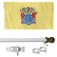 New Jersey Tangle Free Flagpole Set