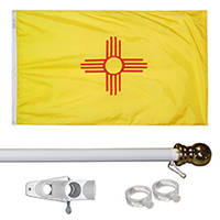 New Mexico Tangle Free Flagpole Set