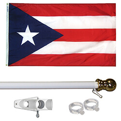 Puerto Rico Tangle Free Flagpole Set, FBPP0000013438