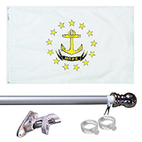 Rhode Island Tangle Free Flagpole Set