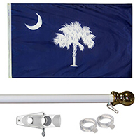 South Carolina Tangle Free Flagpole Set