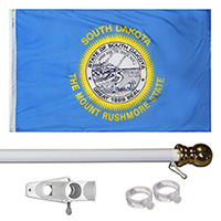 South Dakota Tangle Free Flagpole Set