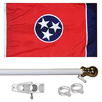 Tennessee Tangle Free Flagpole Set