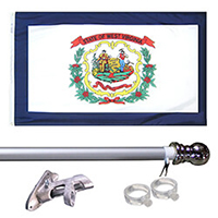 West Virginia Tangle Free Flagpole Set
