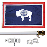 Wyoming Tangle Free Flagpole Set