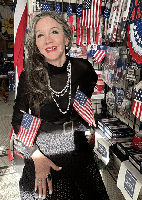 Kerry in her best patriotic fashion in 2025