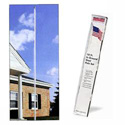 Ground Set Residential Flagpole Kit,KSTEE12WT