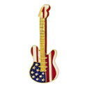 Patriotic Guitar Pin, LSP2305