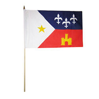Acadiana Miniature Economy Polyester Flag (12 in. x 18 in.), MACAD1218P