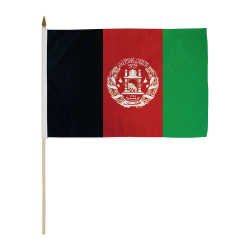 Afghanistan Miniature Economy Polyester Flag (12 in. x 18 in.)