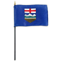 Alberta Miniature Economy Polyester Flag (12 in. x 18 in.), MALBE1218P