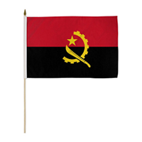 Angola Miniature Economy Polyester Flag (12 in. x 18 in.), MANGO1218P