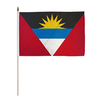 Antigua & Barbuda Miniature Economy Polyester Flag (12 in. x 18 in.), MANTI1218P