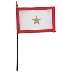 Gold Star Service Star Miniature Flag, MASERV46G