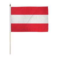 Austria Miniature Economy Polyester Flag (12 in. x 18 in.)