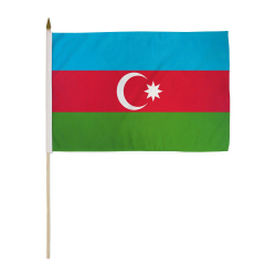 Azerbaijan Miniature Economy Polyester Flag (12 in. x 18 in.), MAZER1218P