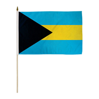 Bahamas Miniature Economy Polyester Flag (12 in. x 18 in.)