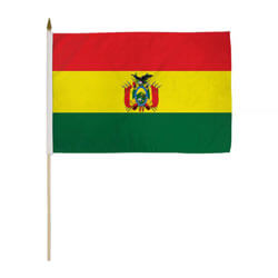 Bolivia Government Miniature Economy Polyester Flag (12 in. x 18 in.), MBOLI1218P