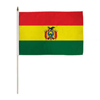 Bolivia Government Miniature Economy Polyester Flag (12 in. x 18 in.), MBOLI1218P