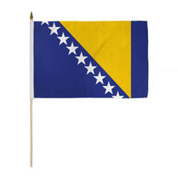 Bosnia & Herzegovina Miniature Economy Polyester Flag (12 in. x 18 in.), MBOSN1218P