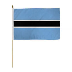 Botswana Miniature Economy Polyester Flag (12 in. x 18 in.), MBOTS1218P