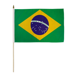 Brazil Miniature Economy Polyester Flag (12 in. x 18 in)