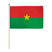 Burkina Faso Miniature Economy Polyester Flag (12 in. x 18 in.), MBURK1218P