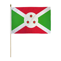Republic of Burundi Miniature Economy Polyester Flag (12 in. x 18 in.), MBURU1218P