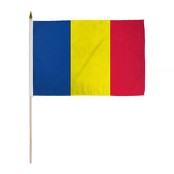 Chad Miniature Economy Polyester Flag (12 in. x 18 in.), MCHAD1218P