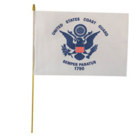 Coast Guard Miniature Economy Polyester Flag (12 in. x 18 in.), MCOAS1218P