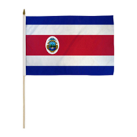 Costa Rica National Miniature Economy Polyester Flag (12 in. x 18 in.)