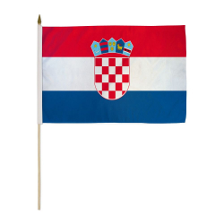 Croatia Miniature Economy Polyester Flag (12 in. x 18 in.), MEURO1218P