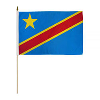 Democratic Republic of Congo Miniature Economy Polyester Flag (12 in. x 18 in.), MDEMR1218P