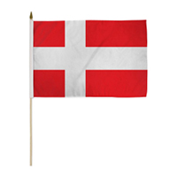 Denmark Miniature Economy Polyester Flag (12 in. x 18 in.), MDENM1218P