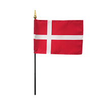 Rayon Denmark Miniature Flag