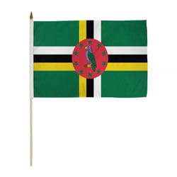 Commonwealth of Dominica Miniature Economy Polyester Flag (12 in. x 18 in.), MDOMN1218P