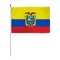 Ecuador National Miniature Economy Polyester Flag (12 in. x 18 in.), MECUA1218P
