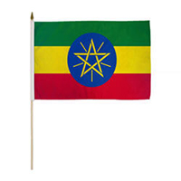 Ethiopia Miniature Economy Polyester Flag (12 in. x 18 in.), METHI1218P