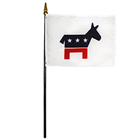 Democrat Party Miniature Flag, MFDEMO46