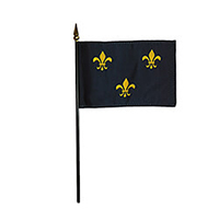 Fleur-De-Lis Miniature Flag, MFLEU46