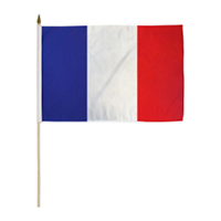 France Miniature Economy Polyester Flag (12 in. x 18 in.), MFRAN1218P