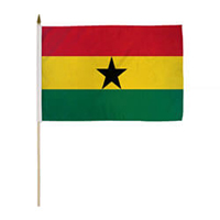 Republic of Ghana Miniature Economy Polyester Flag (12 in. x 18 in.), MGHAN1218P