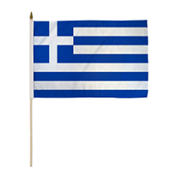Greece Miniature Economy Polyester Flag (12 in. x 18 in.), MGREE1218P
