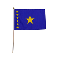 Democratic Republic of Congo 1997-2006 Miniature Economy Polyester Flag (12 in. x 18 in.), MHDEMR1218P