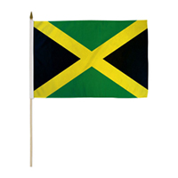 Jamaica Miniature Economy Polyester Flag (12 in. x 18 in), MJAMA1218P