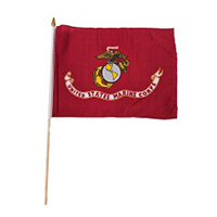 Marine Corps Miniature Economy Polyester Flag (12 in. x 18 in.), MMARI1218P