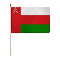 Oman Miniature Economy Polyester Flag (12 in. x 18 in.), MOMAN1218P